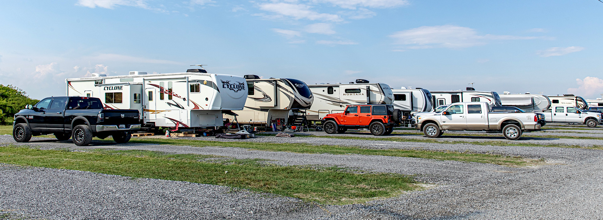 Row of RVs